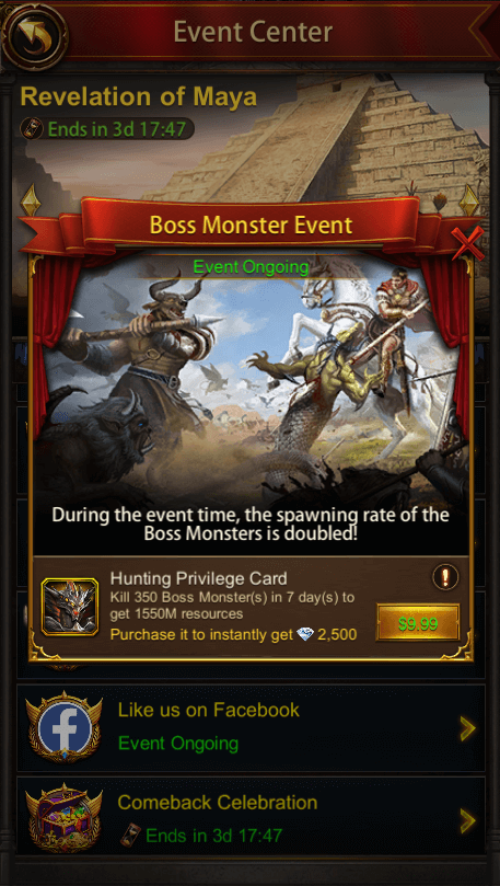 Evony Boss Monster Event