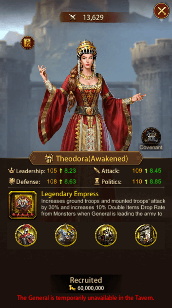 This image depicts the Evony General Theodora.